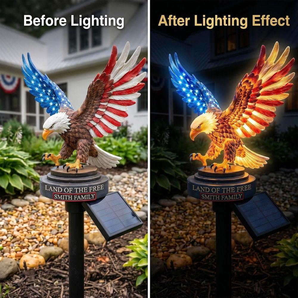 UV Resistant Solar Eagle Light LED Lighting Solar Garden Light Patriotic Eagle Statue Garden Decor