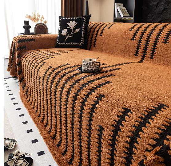 New Short Plush Sofa Cover Cloth Lamb Wool Universal Dust Cover Big Blanket Fully Enclosed L Sofas Towel Home Decoration