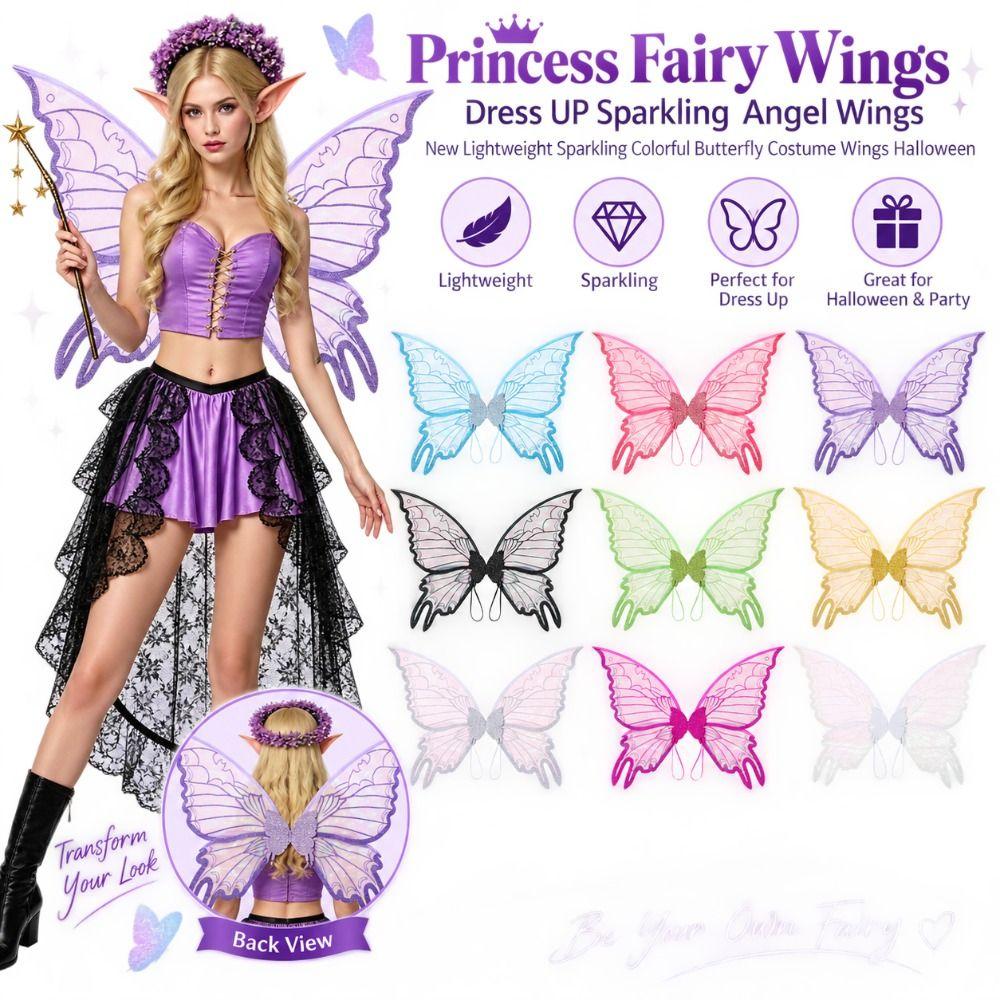Sparkling Angel Wings Colorful Butterfly Wings Gifts Fairy Wings Festival Party