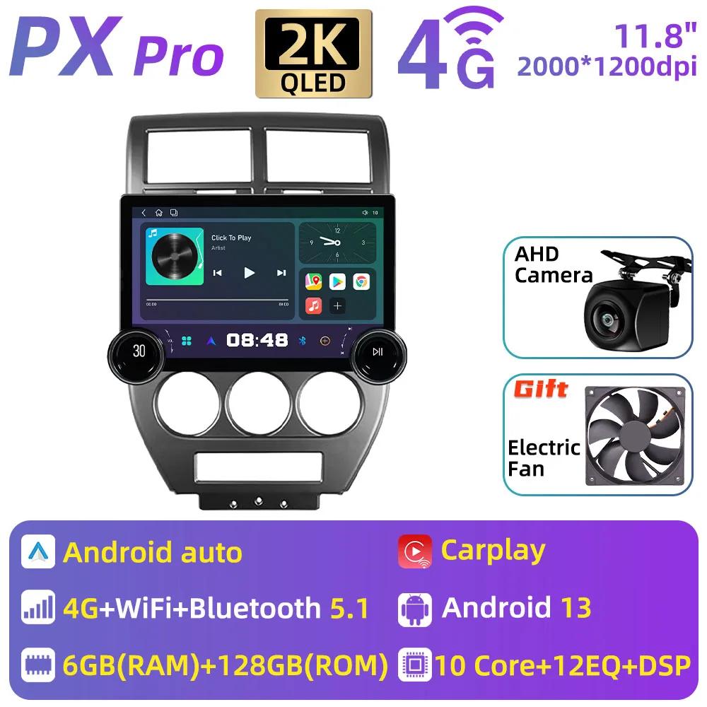 Rádio automotivo multimídia player para Jeep Compass MK Patriot 2006 - 2010 2 Din Android tela estéreo GPS Autoradio unidade principal Carplay