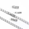 Stainless Steel Fold Over Clasp Chain Buckle Clasp Closure for Hip Hop Tennis Chain Bracelet Necklace Jewelry Making Accessories