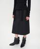 Insilence Woman Raw Detail Wool Skirt Charcoal