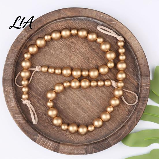 Decorative Curtain Accessories Boho Beaded Tieback, Modern Holder with Adhesive Hook, Room Decor Accents No Drilling Required, Drapery Holdback