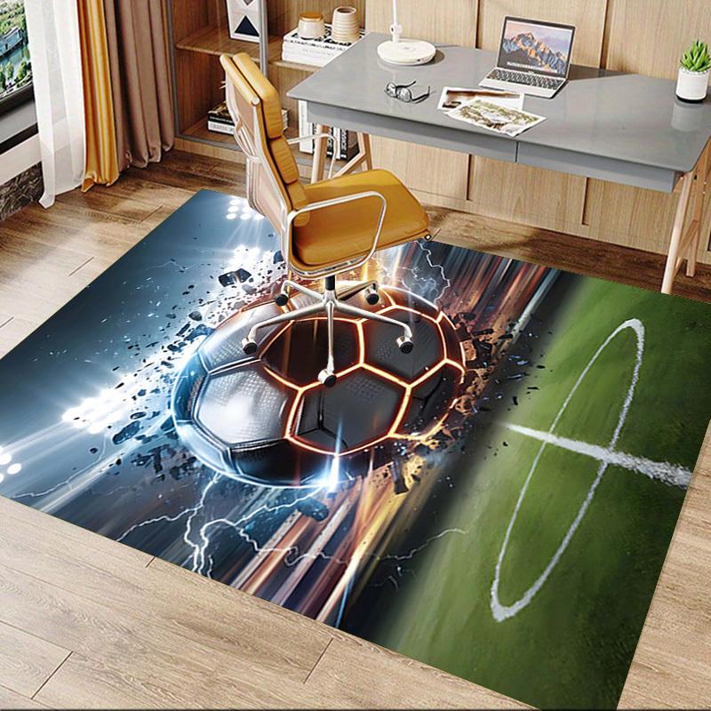 1 szt. Piłka nożna Bardzo duży antypoślizgowy dywanik podłogowy, Biuro, rodzina, sypialnia, Studio   Duży dywan, Dywaniki wewnętrzne, , Żywe kolory