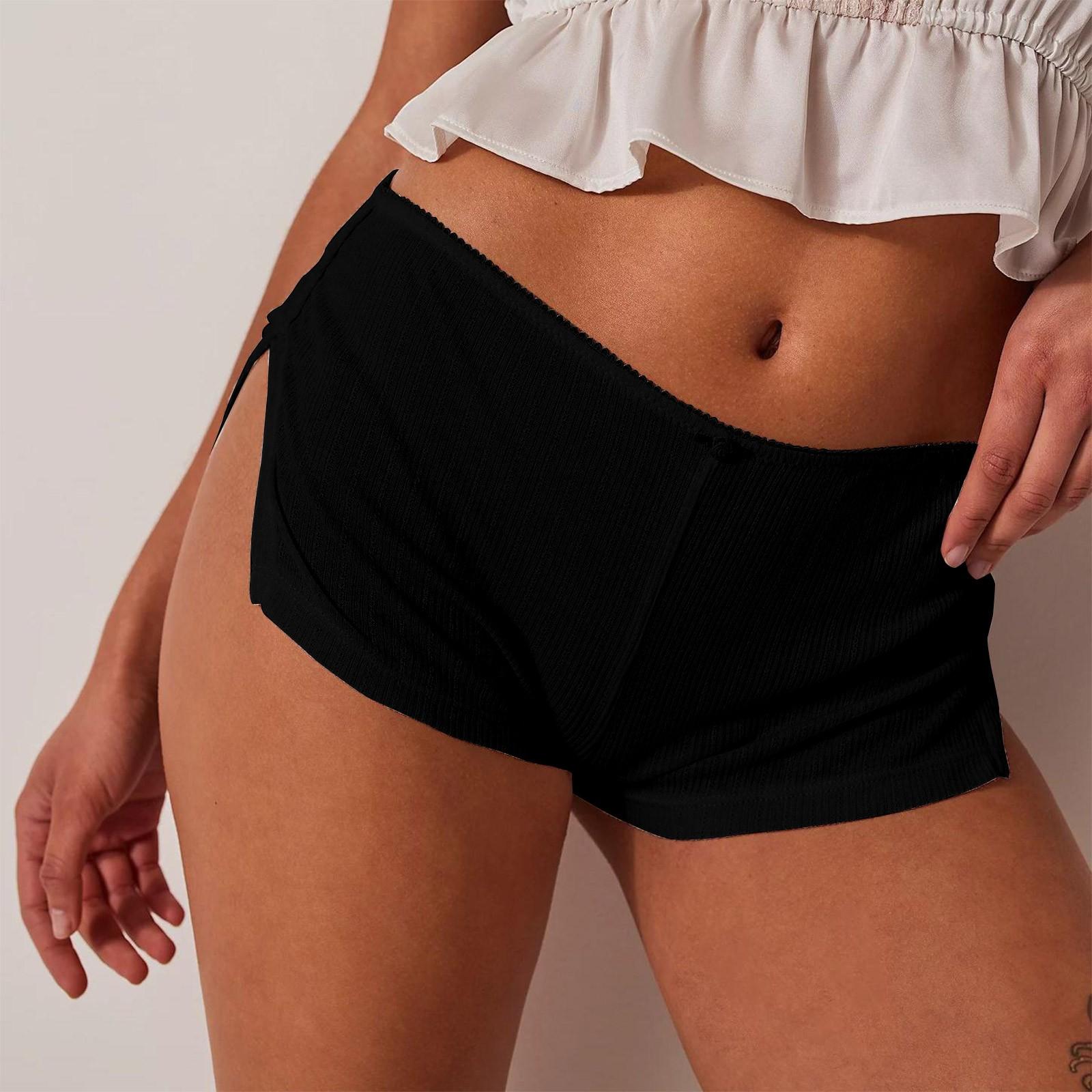 

Женские шорты сексуальные горячие шорты с разрезом однотонные шорты Desire Hot Pants L чёрный