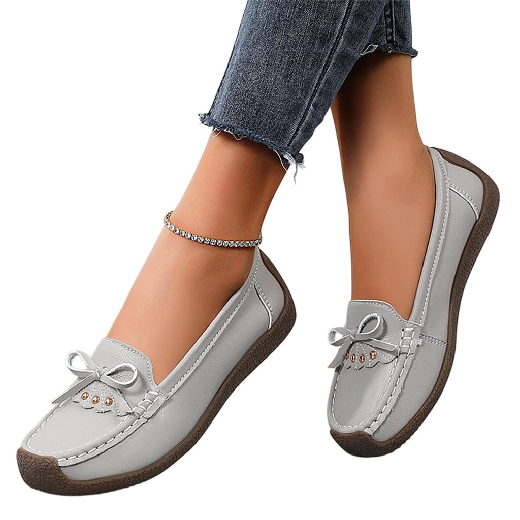 Orthopädische Loafer Schuhe Für Damen Orthopädische Leder Loafer Business Schuhe Für Damen Leichte Flats Lässiger Komfort - Gehschuhe Mit Blume