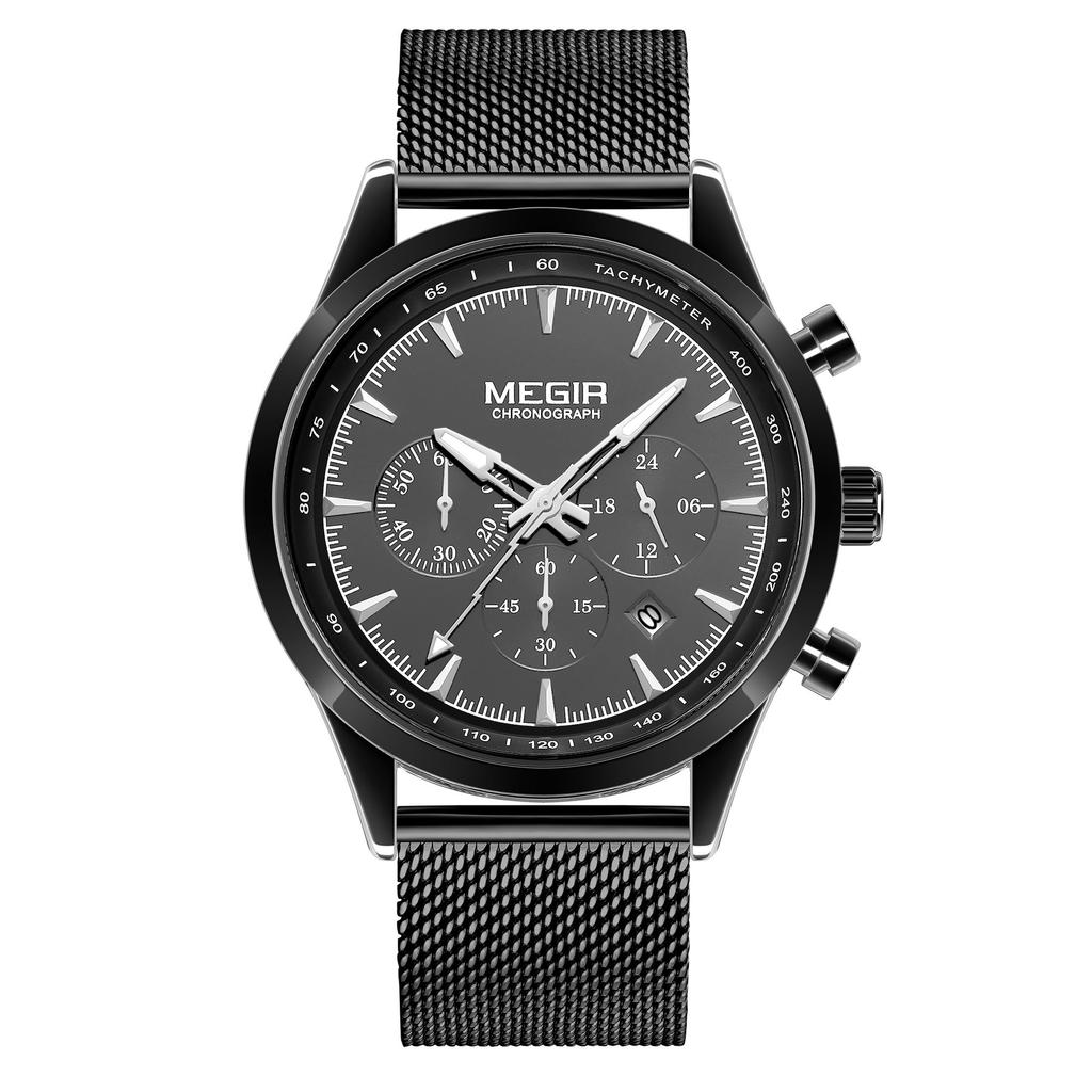 MEGIR Luxury Business Watches for Men Waterproof Men's Casual Quartz Wristwatch Chronograph Date Clock 24-hour Relogio Masculino 2153