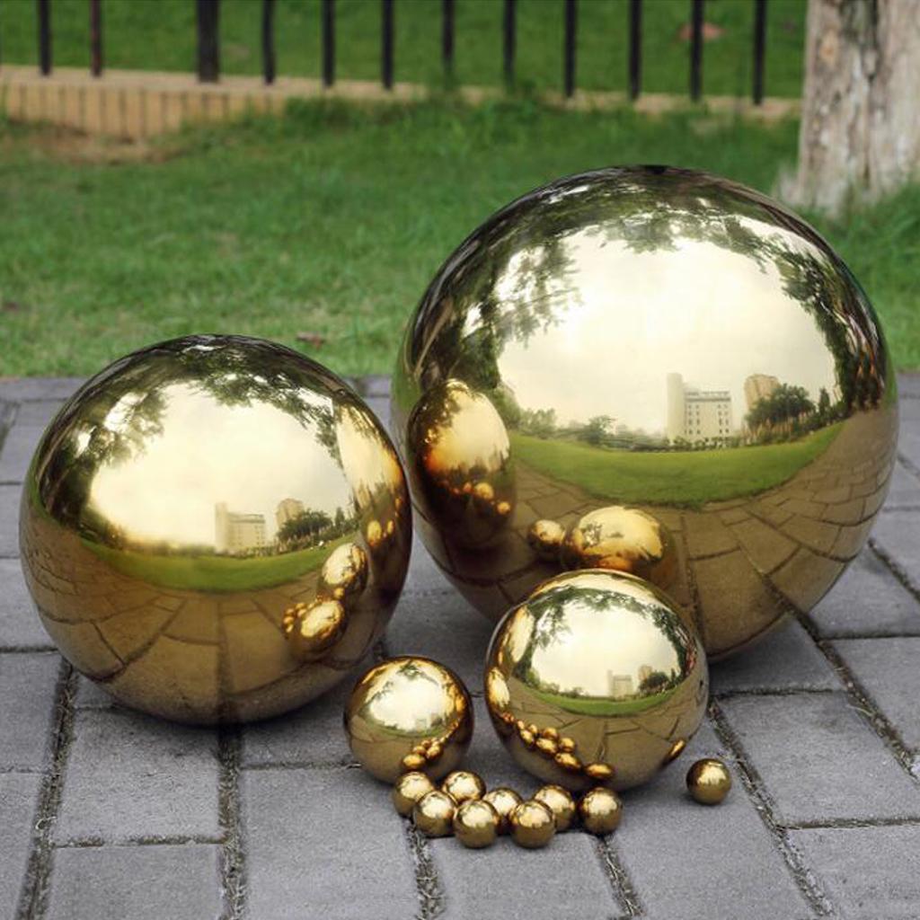 Hochglanz Glitzer Edelstahl Kugel Kugel Spiegelkugel Hohlkugel für Haus Außen Garten Dekoration Ornament 76mm~138mm 76mm