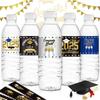15Pcs 2025 Graduation Season Party Water Bottle Decoration Stickers, Graduation Wine Bottle Decoration Stickers Party Supplies