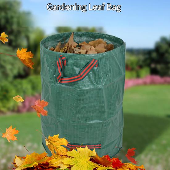 Leaf Bag Collapsible Large Capacity Heavy Duty Leaf Collector with Reinforced Handles Garden Trash Bag for Leaves Twigs
