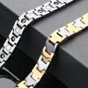 Men's Health Bracelet Strong Magnetic & Germanium Stone Bullets Style Tungsten Steel Link Chain Bracelets for Men Jewellery Woman