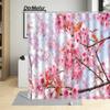 Pink Flowers Shower Curtain Nature Cherry Blossom Floral Modern Simple Nordic Home Decor Bathroom Cloth Bath Curtains With Hooks