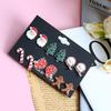 Christmas Earrings Santa Tree Snowman Rod Hat Cookie Man Christmas Stud Earrings Set Ornament