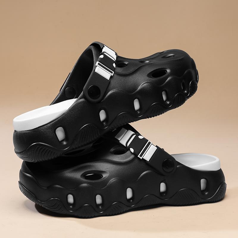 

The year 2025 New style thick-soled Casual beach shoes Men s and women s slippers Outdoor slippers summertime 36 чёрный