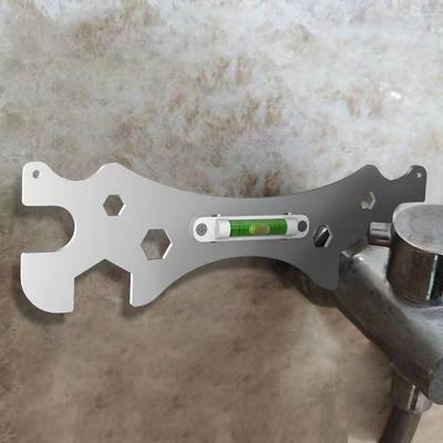 Distance Measuring Tool Multifunctional Universal Wrench Stainless Steel Portable for Shower Faucet Installation for Bathroom