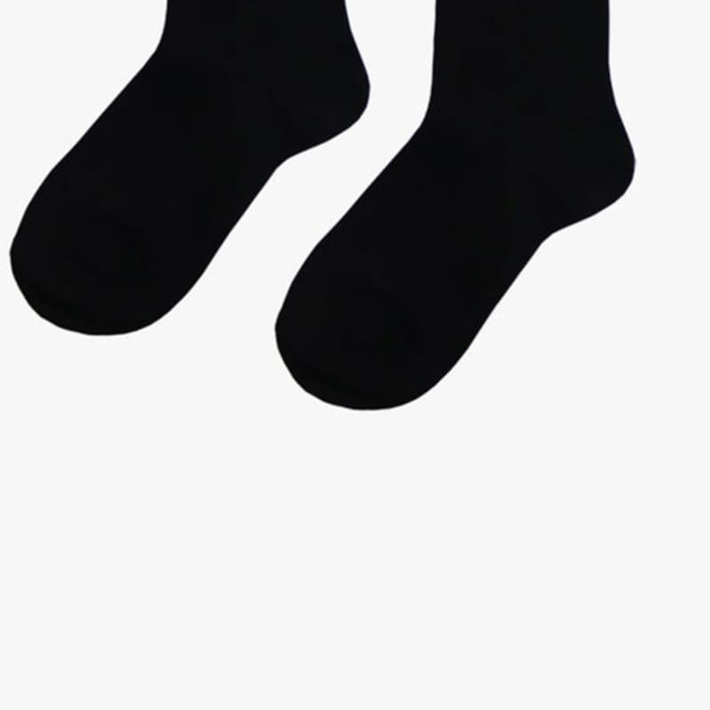 pink PINEAPPLE [3EA 1SET] PASTEL MIDDLE SOCKS_BLACK