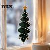 Winter Hobby Kit Crochet Doll Spiral Ornament DIY Kit, Holiday Craft Set with Snowman Pattern Soft Yarn, Beads, Christmas Tree Hanging for Window Wall