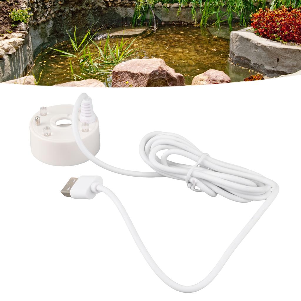 Mist Maker USB Colorful LED Lights 5V   Sound Fountain Atomizer for Pond Rockery Fish   Sink