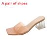Modern Transparent Crystal Slippers For Women Summer High Heel Open Toe Wedding Shoes