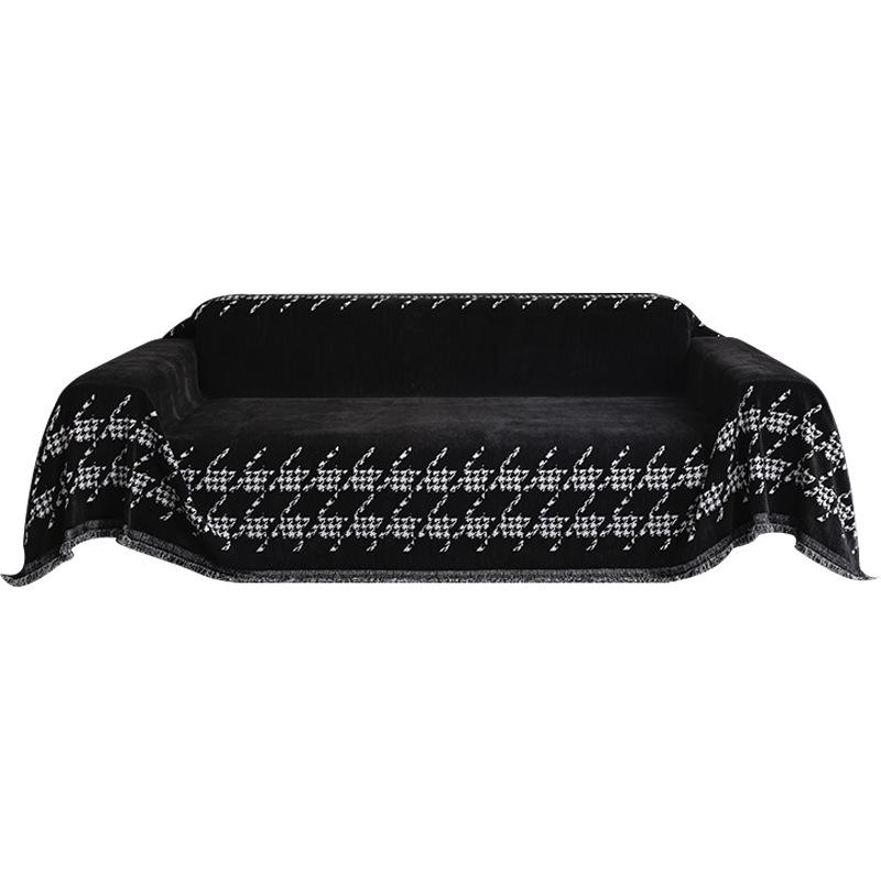 New Sofa Cover One-Piece All-Inclusive Sofa Cushion Oversized Anti-Cat Scratch Black Dirt-Resistant Sofa Cover