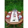New Year Concept Christmas Tree Printed Runner and Placemat Set 5 Pieces / Placemat Table Mat Dining Table Mat Coaster