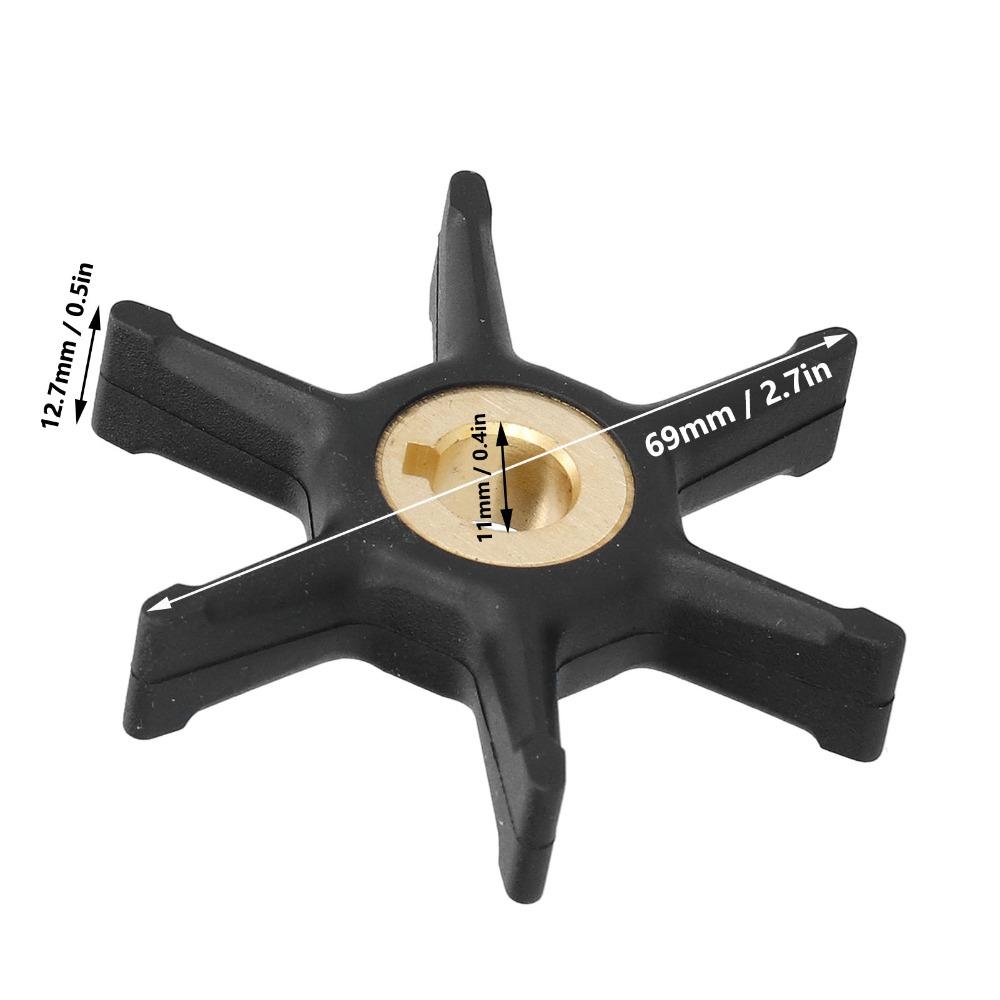 Rubber Water Pump for Evinrude Johnson 2-Stroke Outboard Motors 3HP 4HP 5HP 6HP 7.5HP