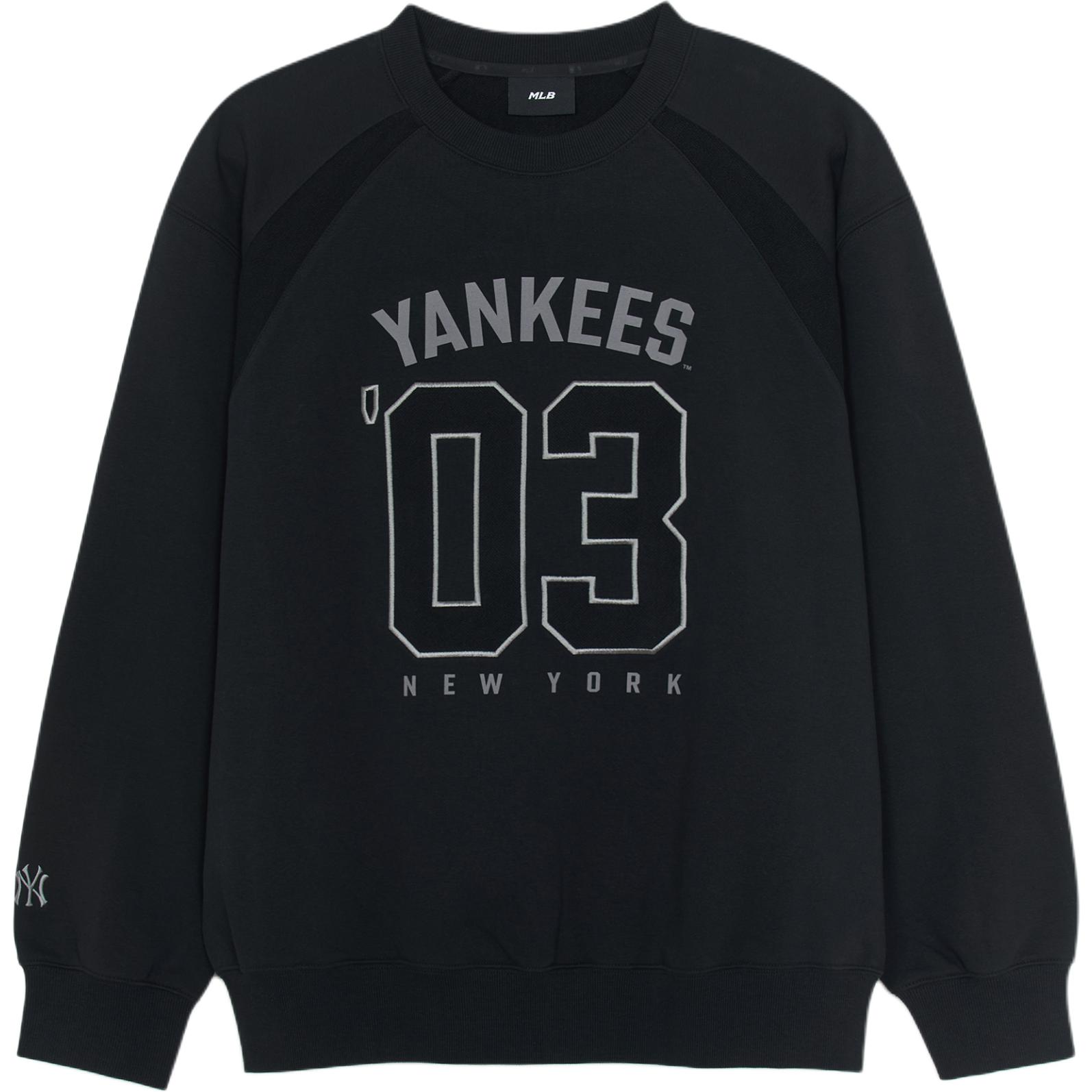 MLB Sweatshirts Unisex Black Crew Neck Moderate 3AMTV0254-50BKS XS