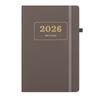 PU Leather 2026 Daily Planner 2026.1.1-2026.12.31 Calendar Book Portable Agenda Notepad  Office