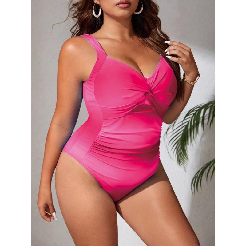 2025 Blue Gradient Plus Size Swimwear Women Strapped Push Up Large One Piece Swimsuit Summer Beach Chubby Bathing Suit