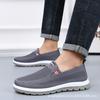 Mens Slip-On Canvas Loafers Soft Rubber Sole Non-Slip Comfortable Casual Shoes Middle-Aged Men