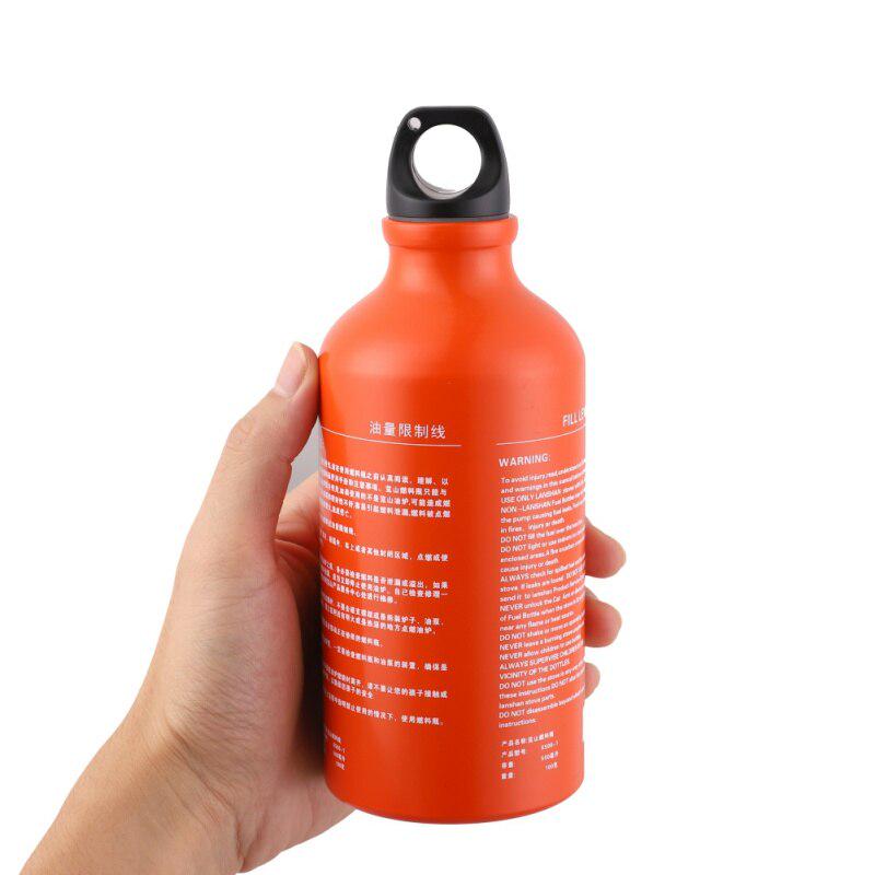 500 ml Aluminiumlegierung Outdoor Camping Gas Heizöl Flasche Alkohol Flüssiggas Tank Kraftstoff Lagerung Flasche