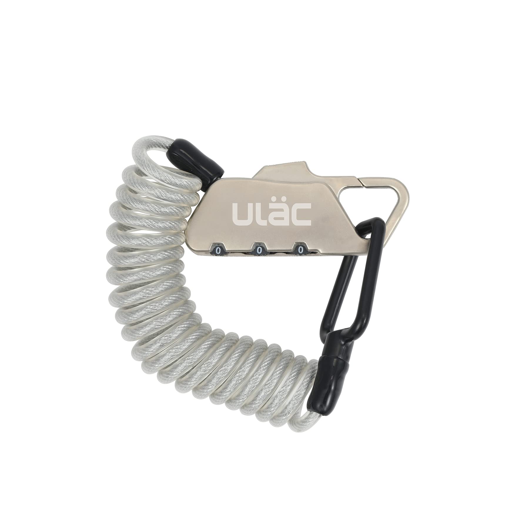 

Ulac Bicycle Lock Carabiner Cable Lock Combo K2S PICCADILLY Silver