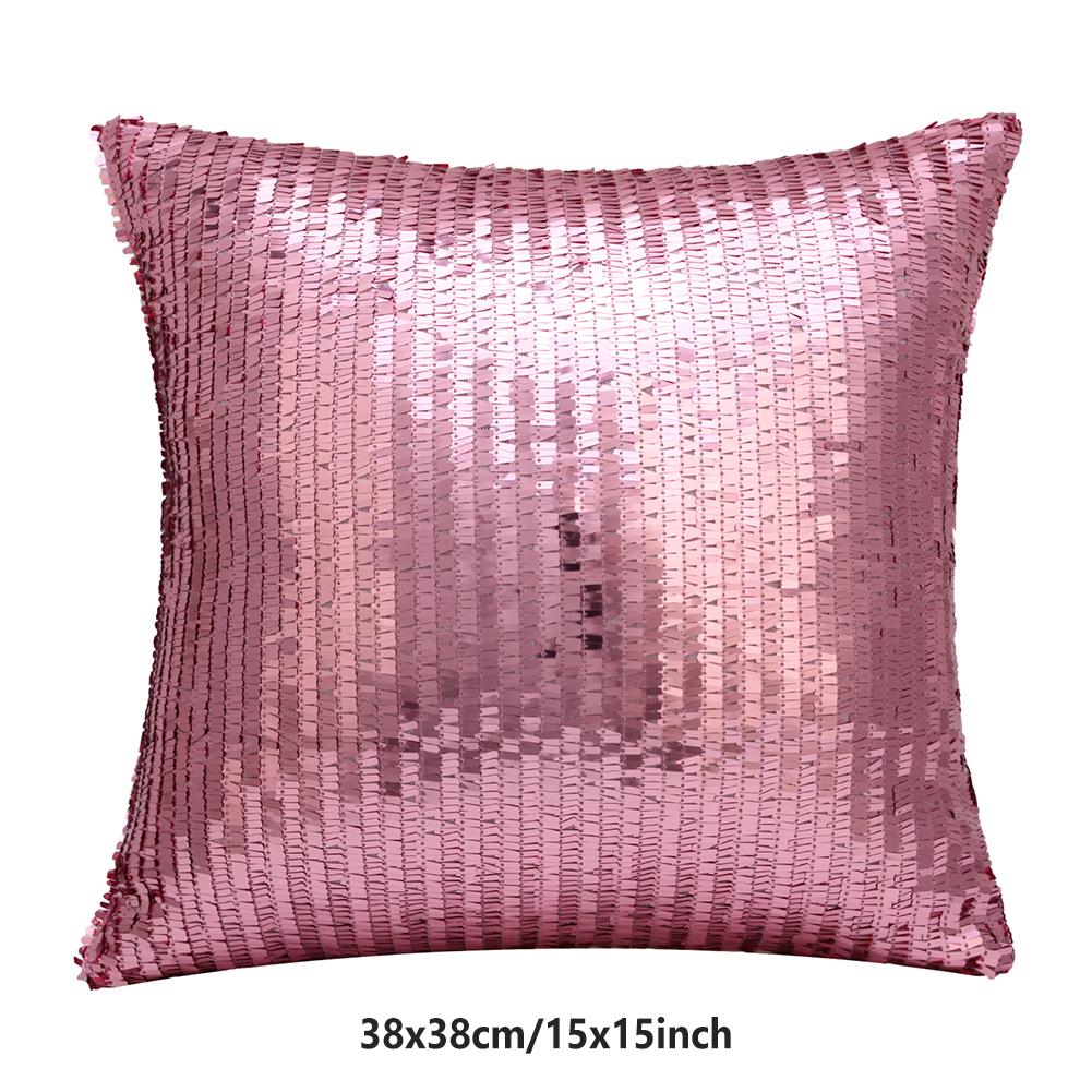 1pcs Glitter Bling Sequin Pillow Covers Solid Color Luxurious Fashion Square Cushion Cases Throw Pillowcase For Wedding Party