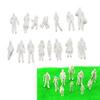 100Pcs 45682 To 1/200 Scale Mini Unpainted White Model People Figures