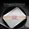 Certification 304 Stainless Steel Rectangle Plate Never Deform Baking Tray Main Course Seafood Food Container for Kitchen