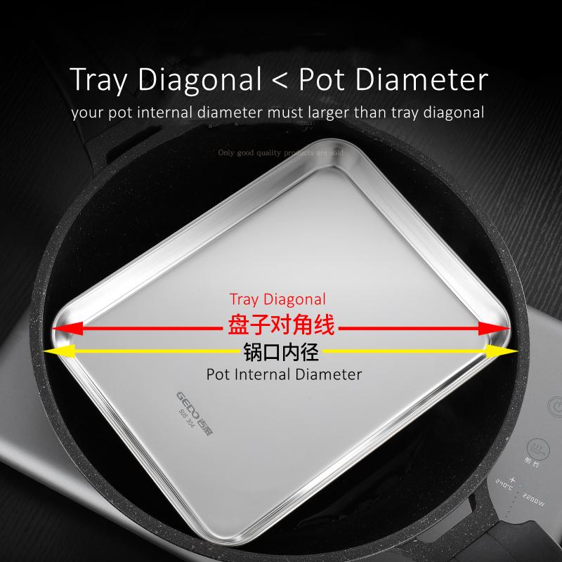 Certification 304 Stainless Steel Rectangle Plate Never Deform Baking Tray Main Course Seafood Food Container for Kitchen