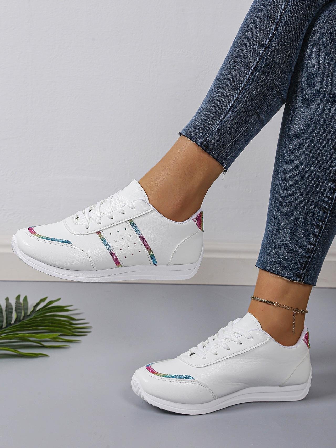 

Весенне-осенние кроссовки большого размера Forrest Gump 2024 года, новые, легкие, простые, низкие, на мягкой подошве, повседневные, универсальные, модные женские кроссовки 35 белый