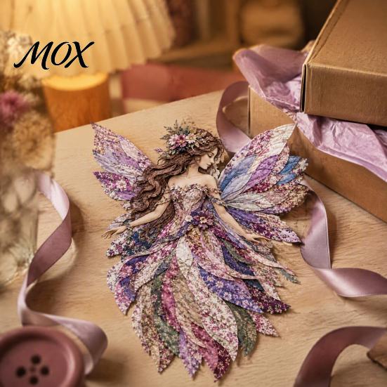 Fabric Craft Supplies Flower Fairy Patchwork DIY Kit, Layered Sewing Floral Wall Decoration Kit for Adults, Whimsical Home Decor