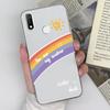 For Oppo Realme 3 V3 V5 X X2 X7 5 5i 6 6i 7 8 9 Pro Phone Case Beautiful Rainbow Astronaut Pattern Transparent Silicone Dustproof Shell For Oppo Cover