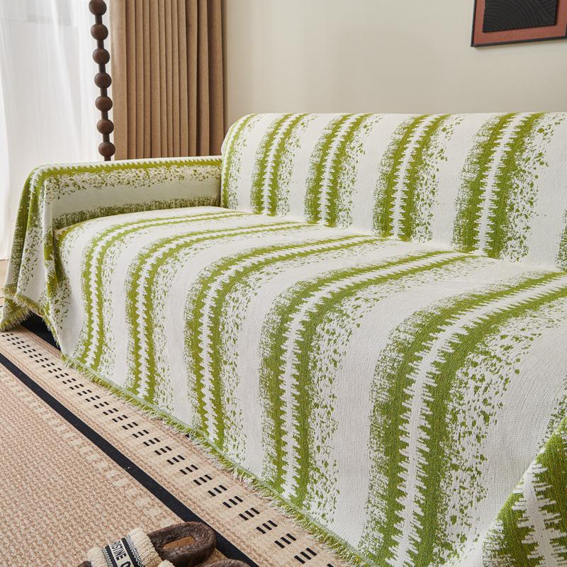 Vintage vysoce kvalitní potah na pohovku francouzského stylu odolný proti poškrábání kočkami univerzální přehoz na pohovku z ženilky