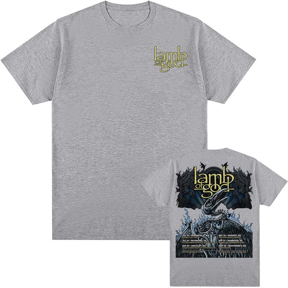 

Тур Lamb of God 2025 Новая футболка Метал группа Графическая печать Футболки Короткий рукав Хлопок Мужская футболка Хип-хоп Уличная одежда Мужчины 4XL