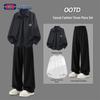 GENIOLAMODE Men's Retro Long-Sleeve Shirt & Casual Pants Set