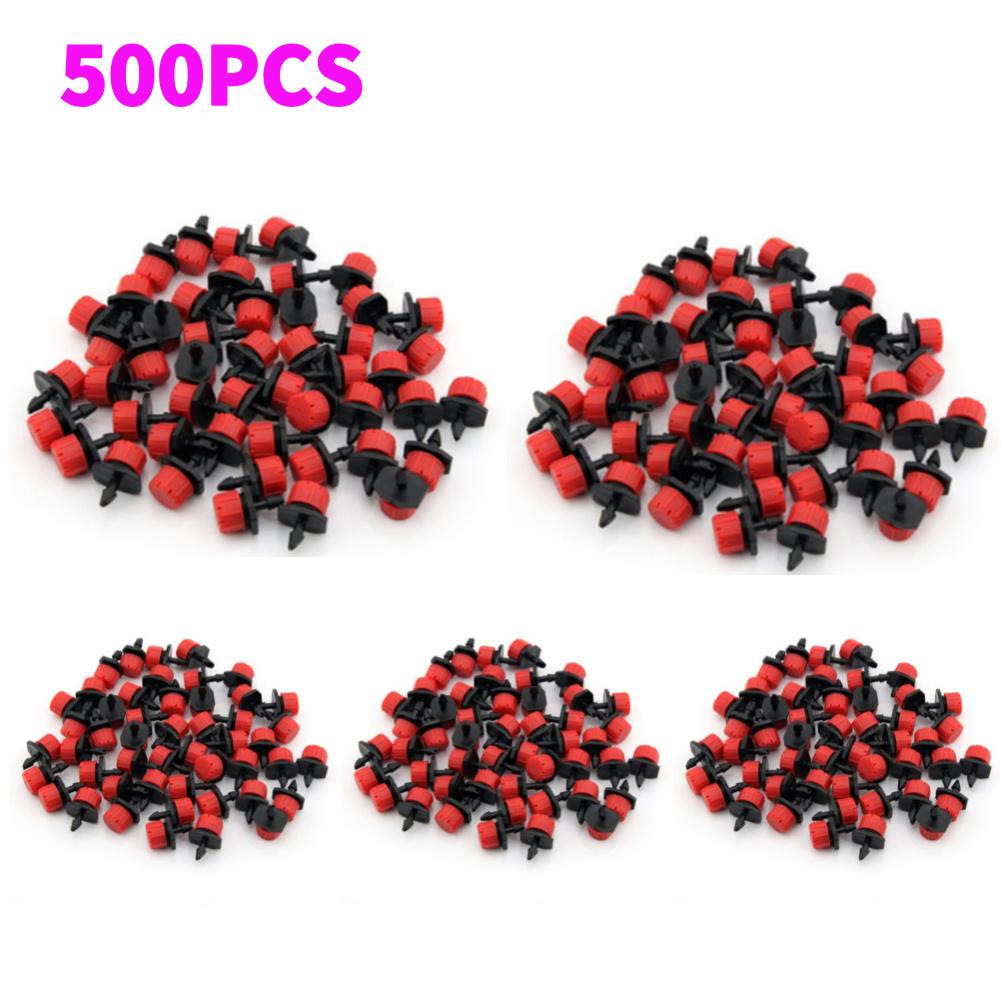 100-500Pcs Water Dropper Adjustable Nozzles Garden Watering Irrigation Sprinkler Emitter Dripper Durable For Yard Greenhouse