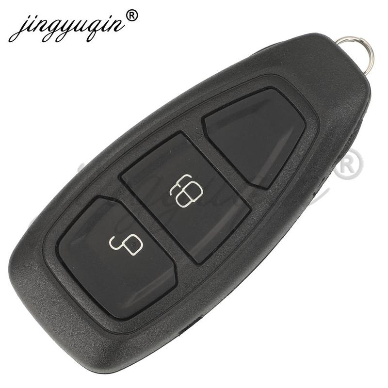 Jingyuqin 10pcs 2/3 Buttons Remote Car Key Shell For Ford Focus C-Max Mondeo Kuga Fiesta Galaxy S-Max B-Max Keyless Case Replace