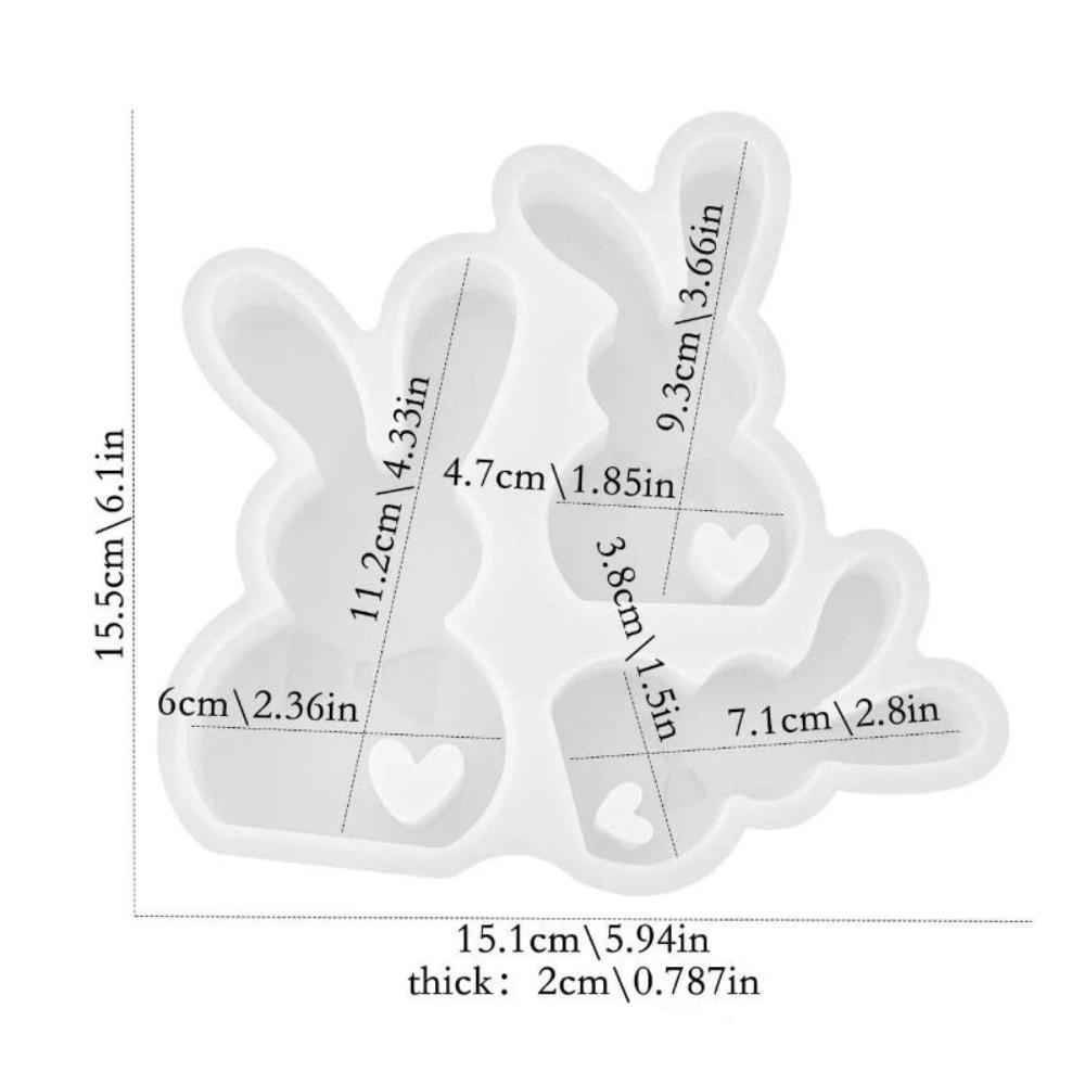 Antihaft-Osterhasen-Silikonform Niedliche DIY-Kerzenform 3D-Hasenform Aromatherapie