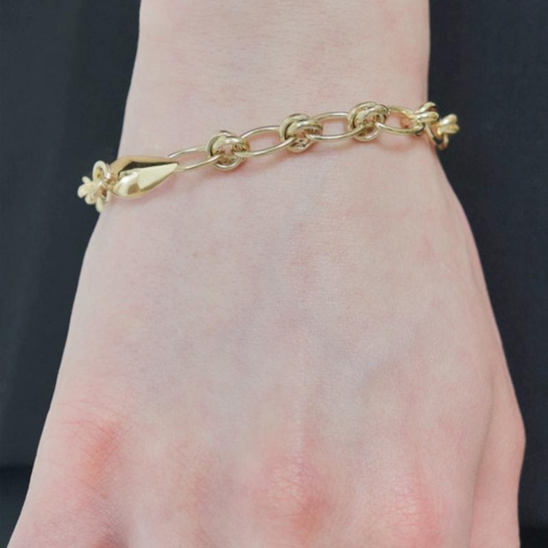

ALLTER Drop_point hook braceclet(G) Gold(14k)