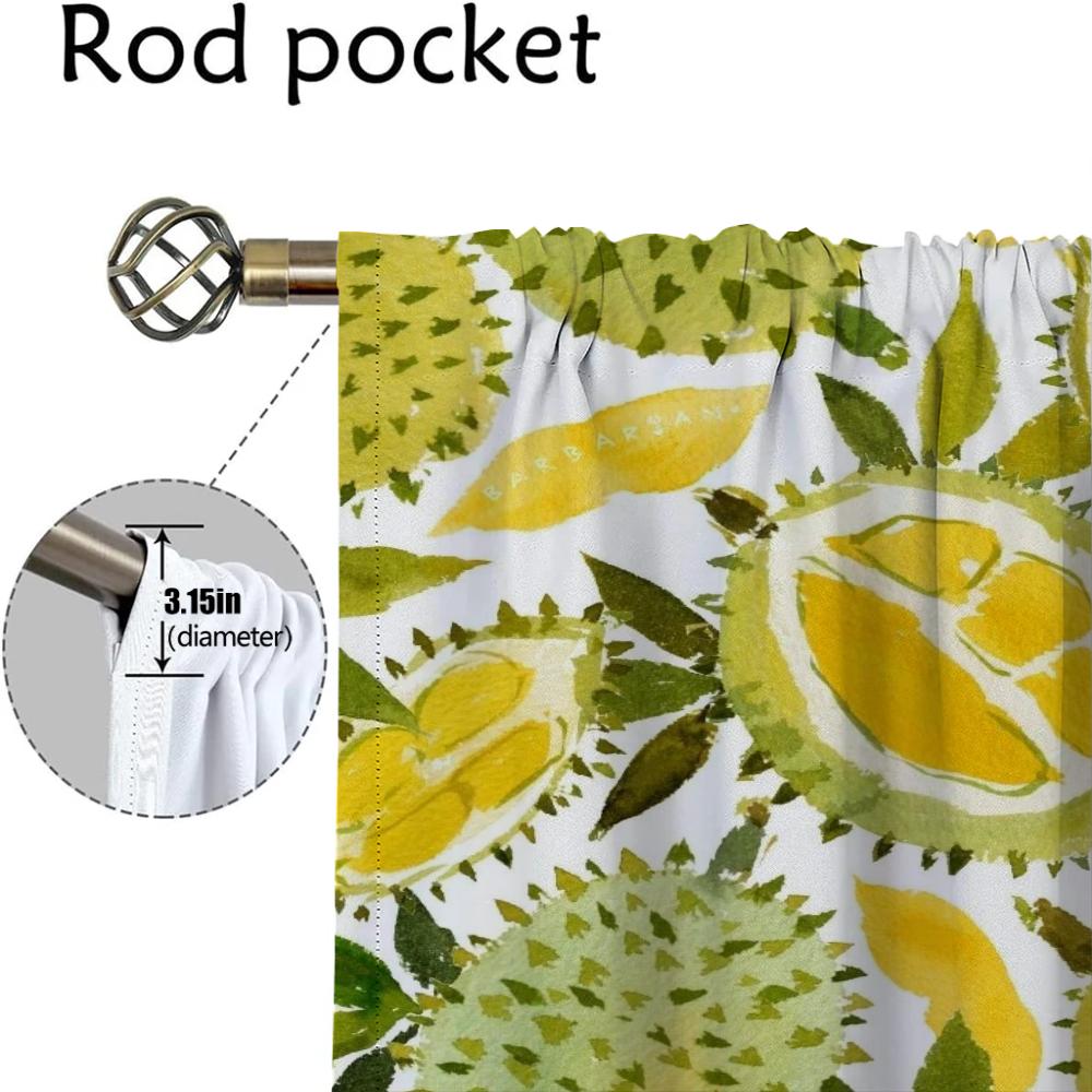 Akvarell Blommig Gardiner för Sovrumsfönster Gardin för Rum 2 Panel Skärmar Heminredningsgardiner Avdelare Vardagsrum Kök