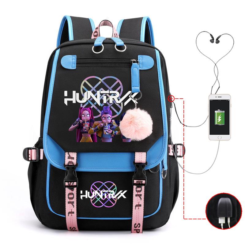 College Style Animation Cartoon Student Schoolbag Junior High School Multi-Functional Large Capacity Leisure Backpack
