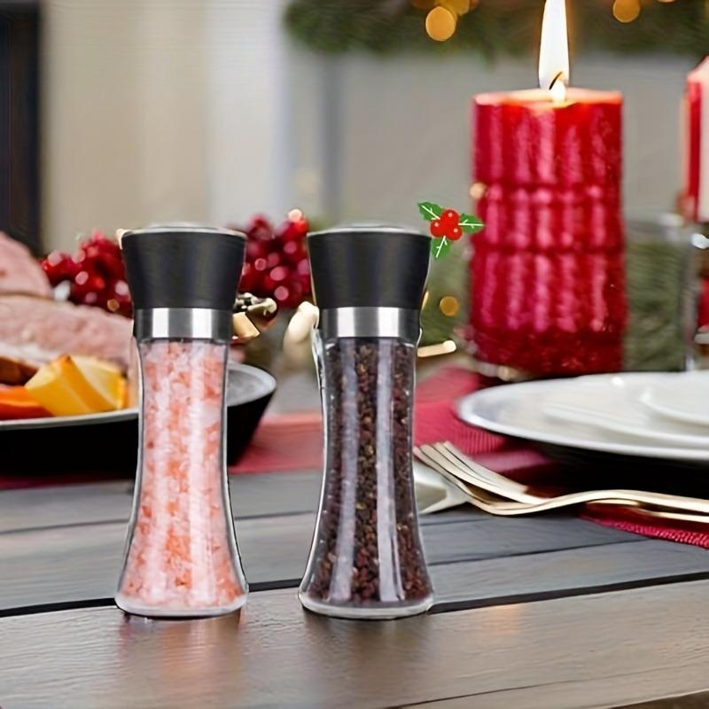 High End Manual Pepper Grinder Bottle, Portable Stainless Steel Spice Grinder, Suitable for Home Barbecue and Outdoor Cooking