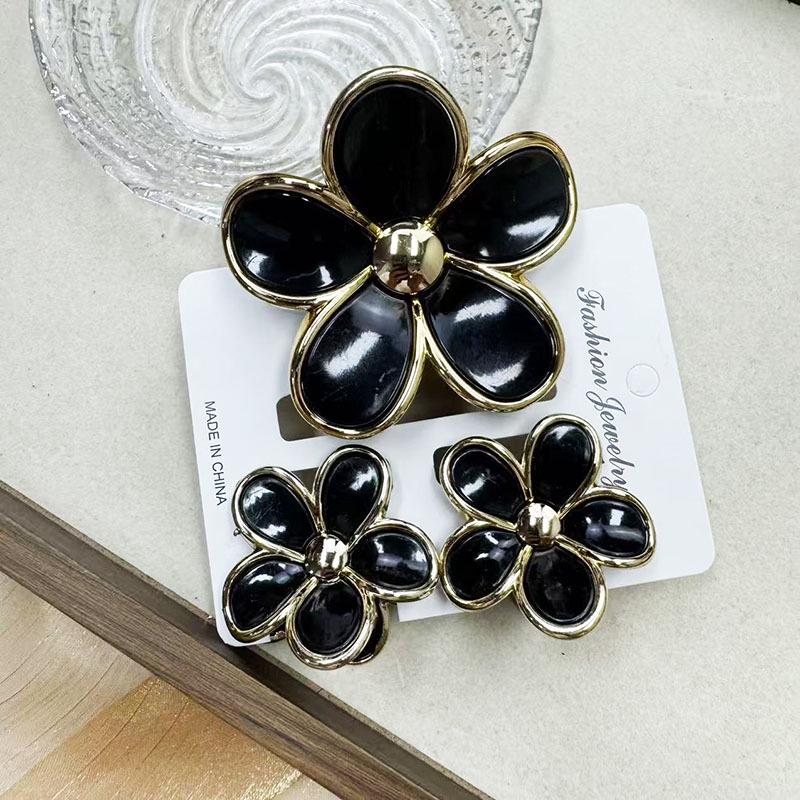 Set di pinze per capelli a forma di frangipani: Accessori per Capelli Floreali in Finto Marmo per Vacanze alla Moda